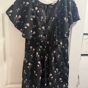 Floral Black Jumpsuit